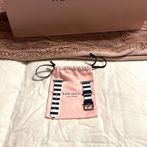 Kate Spade Blue and White Striped Silicone Apple Watch Band 38/40mm